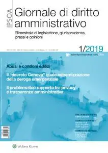 Giornale di diritto amministrativo - Gennaio 2019