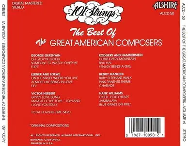 101 Strings Orchestra – The Best of the Great American Composers 6 (1990)