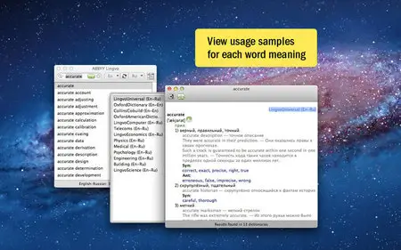 ABBYY Lingvo Dictionary v1.8.1 (Mac OS X)