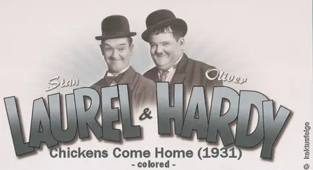 LAUREL & HARDY: Chickens Come Home (1931) - colored -