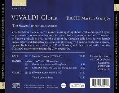 The Sixteen & Harry Christophers - Vivaldi: Gloria in D Major, RV 589 - J.S. Bach: Mass in G Major, BWV 236 (2018)