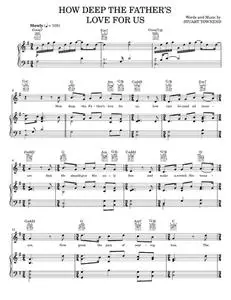 How Deep The Father's Love For Us - Phillips, Craig & Dean, Tim Hughes (Piano-Vocal-Guitar)