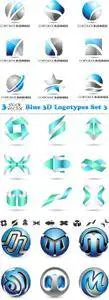 Vectors - Blue 3D Logotypes Set 3