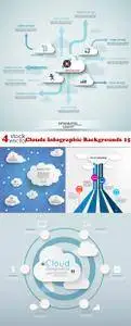 Vectors - Clouds Infographic Backgrounds 15