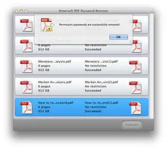 Aimersoft PDF Password Remover v1.0 (Mac OS X)