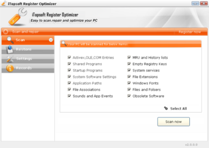 iTopsoft Register Optimizer v2.5.0.0