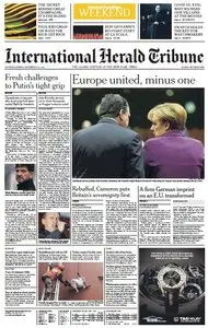 International Herald Tribune from Saturday, 10. December 2011