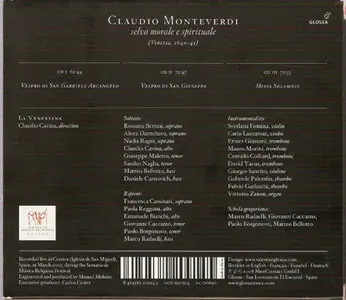 Monteverdi: Selva morale e spirituale (1640-41) recordings vol. 2 La Venexiana/Cavina