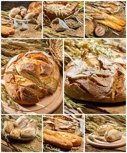 Assortment of Breads with Wheat