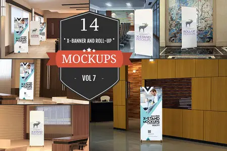 CreativeMarket - XStand & Rollup Banner Mockups Vol.1