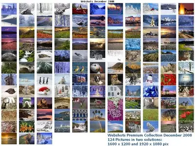Webshots December 2008 Premium and Wide Screen Collection + Xmas Bonus