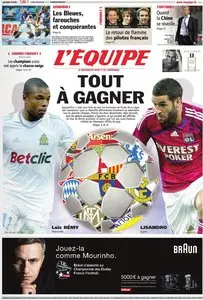 L'Equipe du Vendredi 16 Décembre 2011