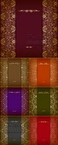 Elegant Vintage Floral Cards Vector