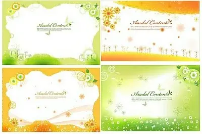 Floral frames & backgrounds.Set 2