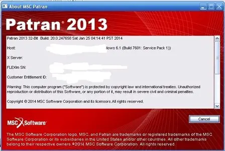 MSC Patran 2013 (32bit) with Online Documentation