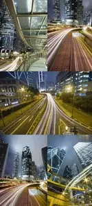 Hong Kong - Night City - Stock photo