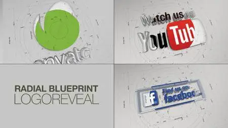 Radial BluePrint LogoReveal - Project for After Effects (VideoHive)