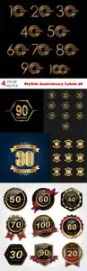 Vectors - Stylish Anniversary Labels 28