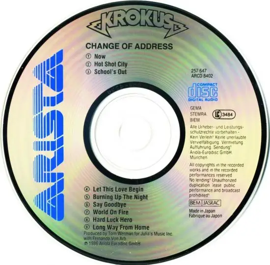 Альбом памяти крокус слушать. Krokus 1986. Krokus группа 1982. Krokus 1986 change of address. Krokus группа 1984.