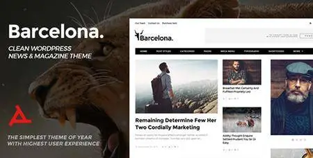 ThemeForest - Barcelona. v1.4.5 - Clean News & Magazine WordPress Theme - 13308848