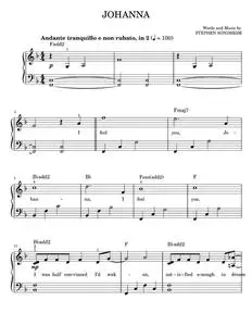 Johanna - Stephen Sondheim, Sweeney Todd Musical (Easy Piano)