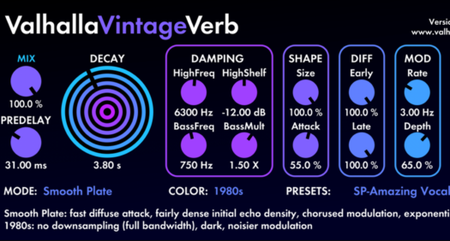 Valhalla DSP ValhallaVintageVerb v1.7.1