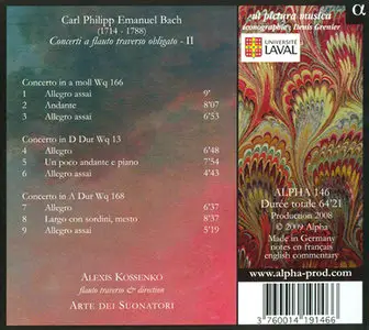 C.P.E. Bach - Kossenko - Concerti a flauto traverso obligato II [Alpha 146] {2009}
