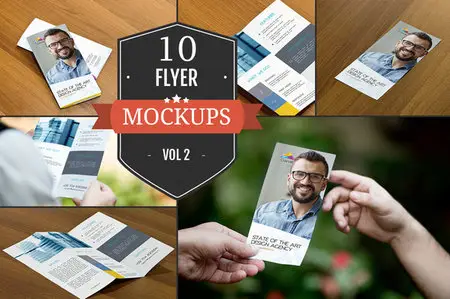 CreativeMarket - Beautiful Flyer Mockup PSDs Vol. 2