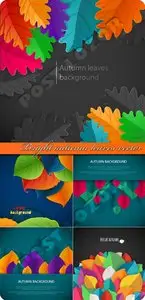 Bright autumn leaves vector