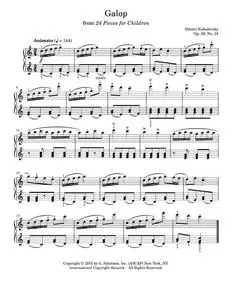 Galop - Dmitry Kabalevsky (Piano Solo)