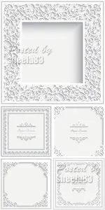 White Paper Frames Vector
