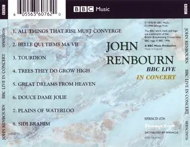 John Renbourn - BBC Live In Concert (1998) {Strange Fruit SFRSCD076 rec 1978-1980}