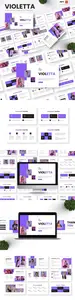 Violetta - Purple Fashion Powerpoint Templates