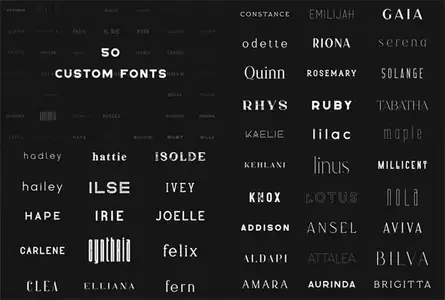 50 Cinematic Fonts Pack