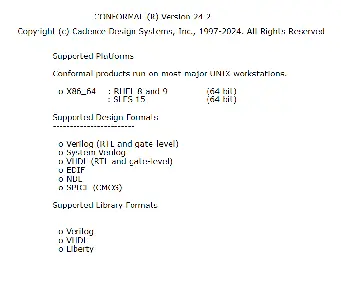 Cadence CONFORMAL 24.20 (100)