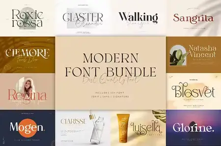 Modern Font Bundle - 11 Premium Fonts