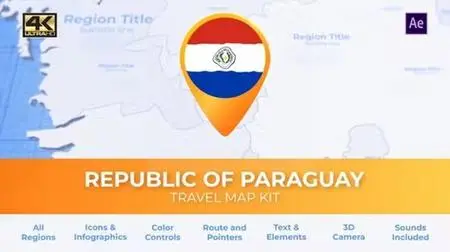Paraguay Map - Republic of Paraguay Travel Map 39338453