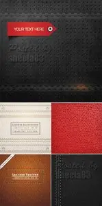 Realistic Leather Backgrounds Vector