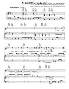 All Summer Long - Kid Rock, Warren Zevon (Piano-Vocal-Guitar)