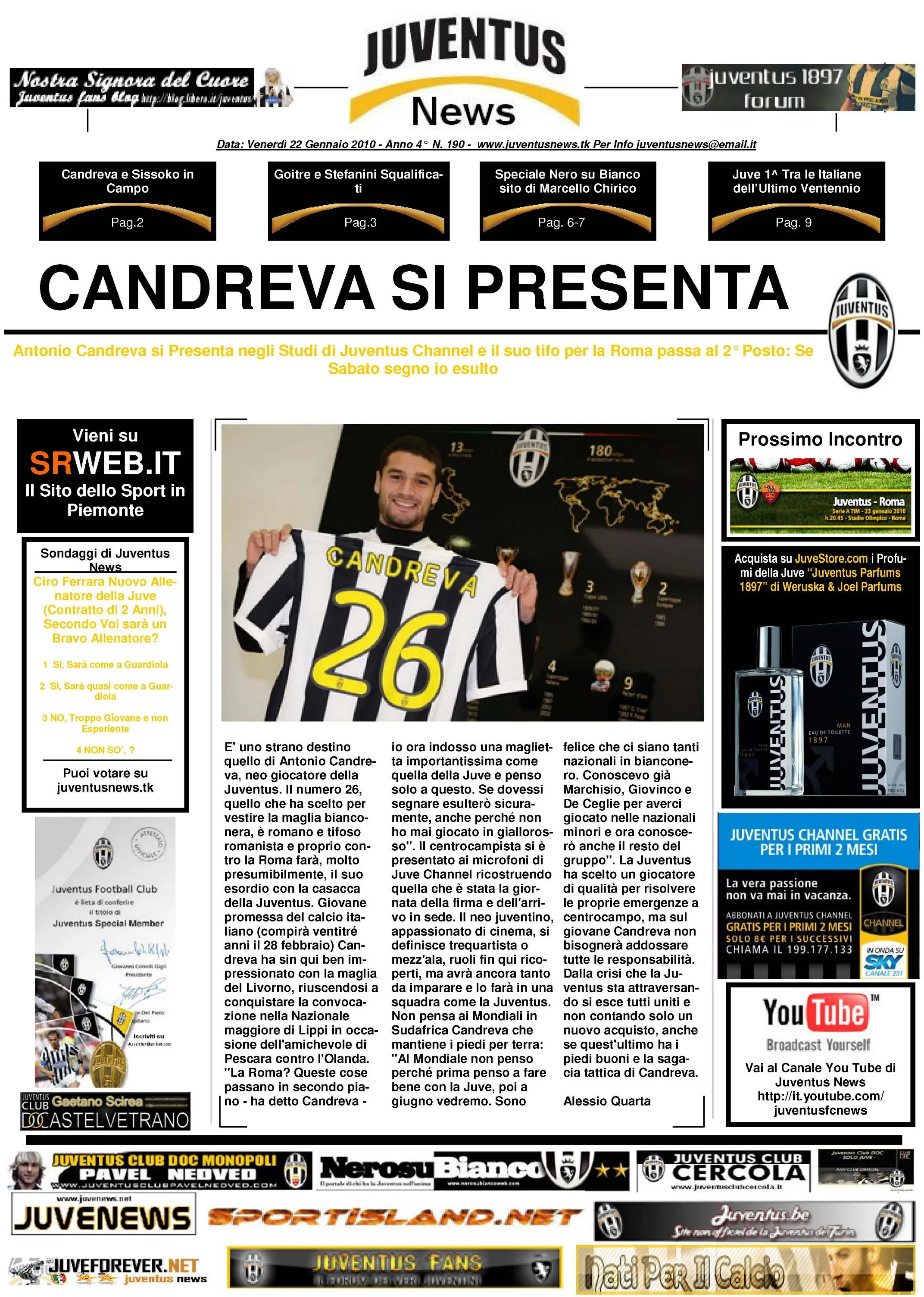Juventus News 22.01.2010