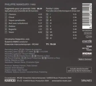 Christophe Desjardins, Susanna Mälkki - Philippe Manoury: Fragments pour un portrait, Partita I (2009) (Repost)