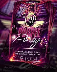 GraphicRiver Purple Party Flyer Template