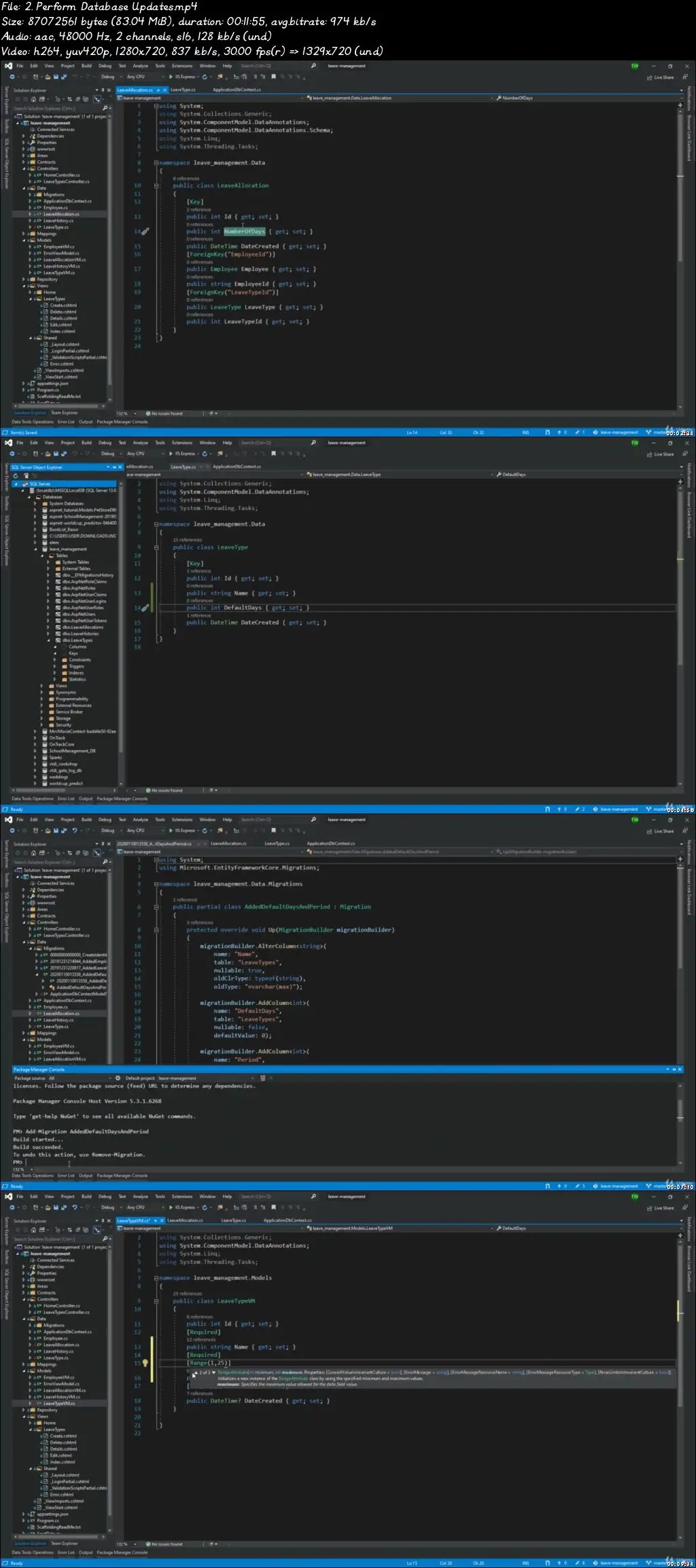 Создание модели данных entity framework для приложения asp net mvc