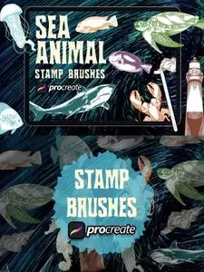 Dansdesign Sea Animals Brush Stamp Procreate