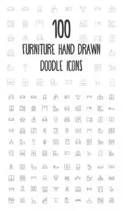 Creativemarket - 100 Furniture Hand Drawn Doodle Icon