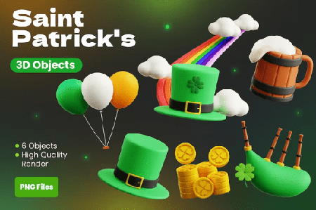 Saint Patrick's 3D Illustrations