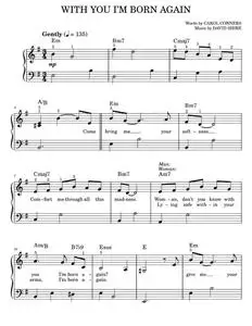 With You I'm Born Again - Billy Preston, Syreeta (Easy Piano)
