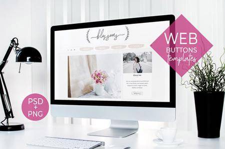 Webdesign buttons and blog template