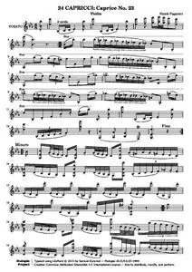 PaganiniN - 24 Caprices for Solo Violin: 23
