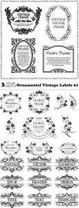 Vectors - Ornamental Vintage Labels 61